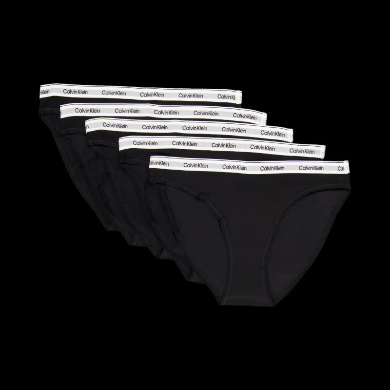 Calvin Klein 5 Pack Bikini (low-rise) Black/black/black/black/black Svart New