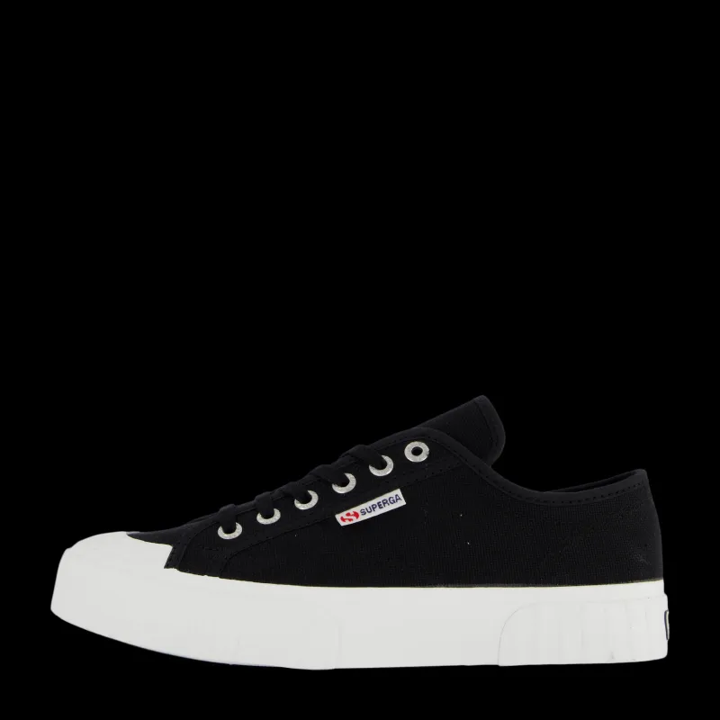 Superga 2630 Stripe Black -white Svart Clearance