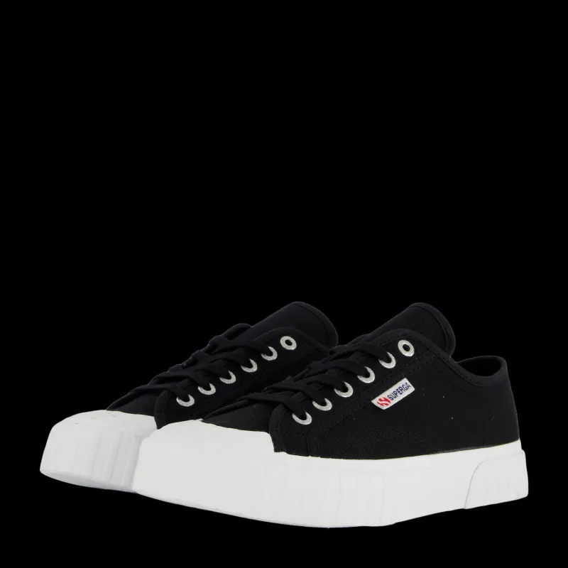 Superga 2630 Stripe Black -white Svart Clearance
