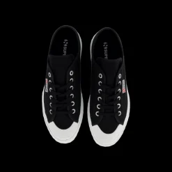 Superga 2630 Stripe Black -white Svart Clearance