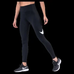 Best Nike 7/8 Swoosh Run Tight Black Svart