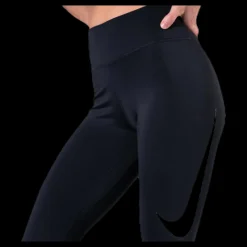 Best Nike 7/8 Swoosh Run Tight Black Svart