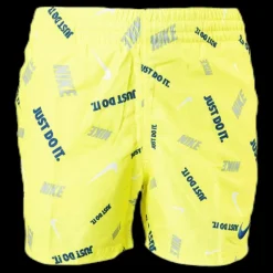Nike Swim 4" Volly Short Logofetti Junior Yellow Gul Sale
