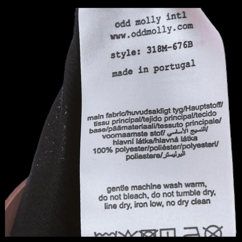 Odd Molly Actilove Solid Top Black Svart Clearance
