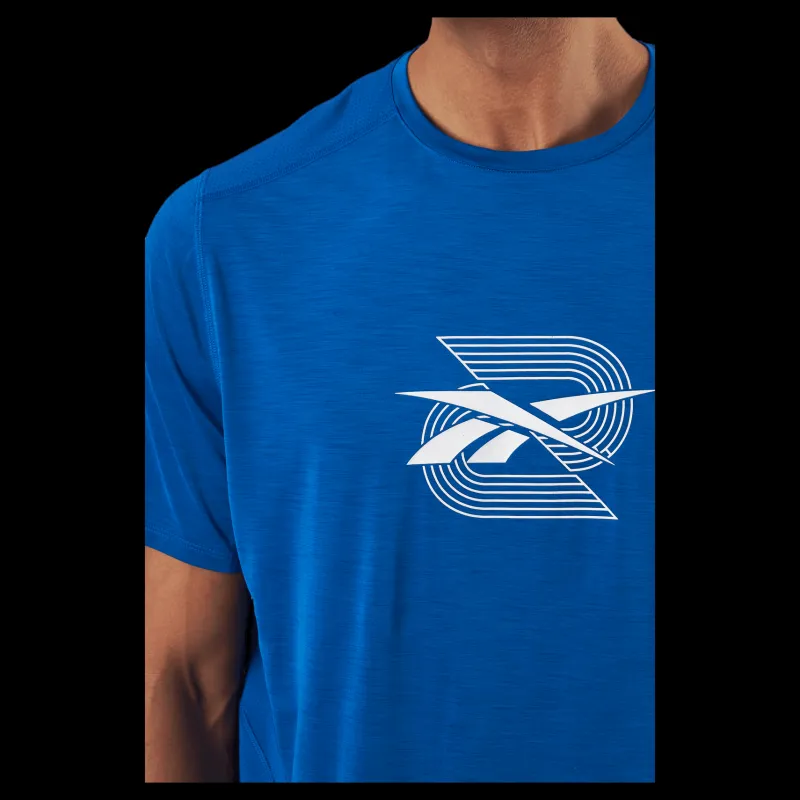Hot Reebok Activchill Graphic Move T-Shirt Vector Blue Blå