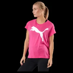 Hot Puma Active Logo Tee Pink Rosa