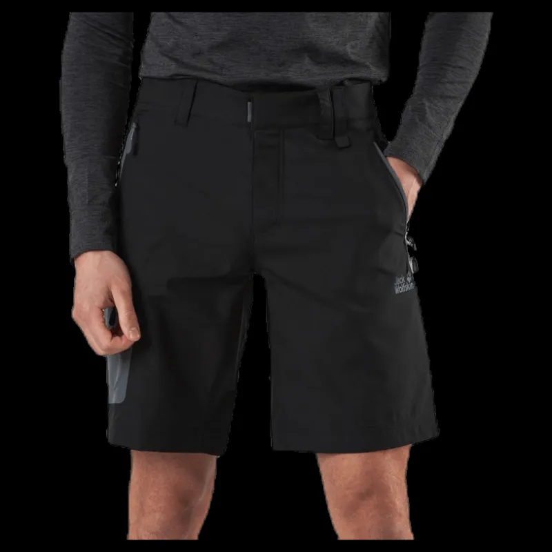 Discount Jack Wolfskin Active Track Shorts Black Svart