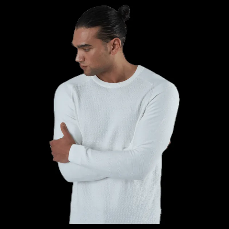 Jack & Jones Adam Knit Crew Neck White Vit Outlet