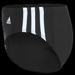 Hot adidas 3 Stripes Swim Trunk Black Vit och Svart
