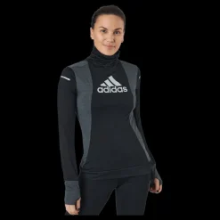 adidas Blocked Longsleeve Tee Women Black / Grey Six Svart Outlet