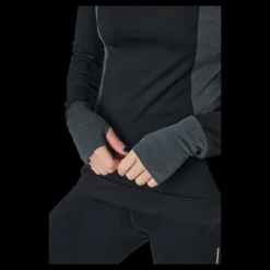 adidas Blocked Longsleeve Tee Women Black / Grey Six Svart Outlet