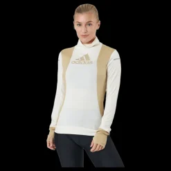 adidas Blocked Longsleeve Tee Women Wonder White / Beige Tone Vit Hot