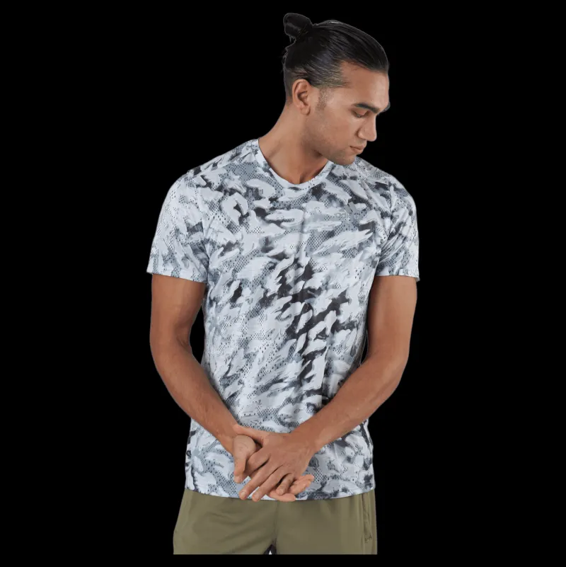 Discount adidas Fast Graphic Tee Primeblue Men Grey One / White Flerfärgad
