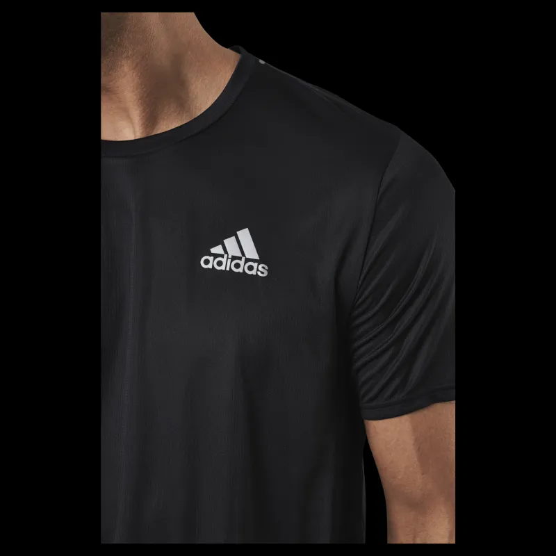 adidas Fast Primeblue Tee Men Black / Reflective Silver Svart