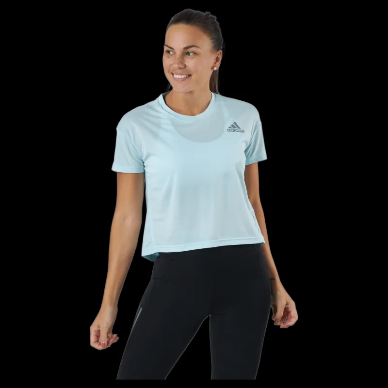 adidas Fast Primeblue Tee Women Halo Mint / Reflective Silver Blå
