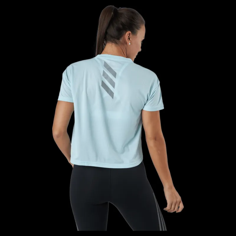 adidas Fast Primeblue Tee Women Halo Mint / Reflective Silver Blå