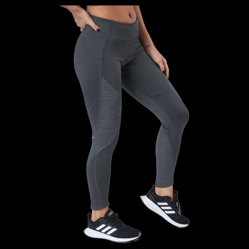 adidas Fast Running Primeblue Leggings Women Grey Six / Grey Four Svart