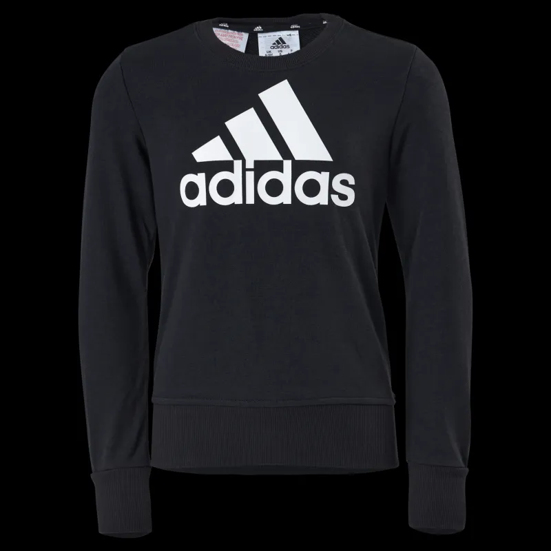 adidas Girls Essentials Big Logo Sweatshirt Black / White Svart Clearance