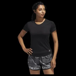 adidas Run It Short Sleeve Tee Women Black Svart Outlet