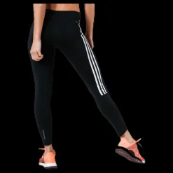 adidas Run It Tight 7/8 3 Stripe Women Black / White Svart New