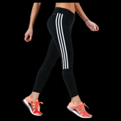 adidas Run It Tight 7/8 3 Stripe Women Black / White Svart New