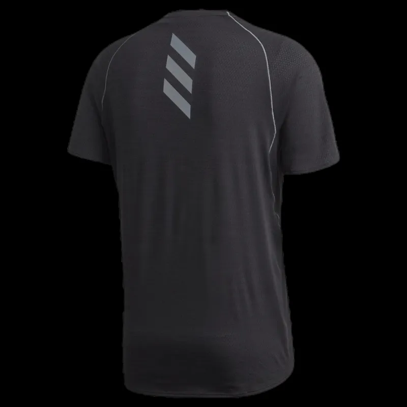 adidas Runner Tee Men Black Svart New