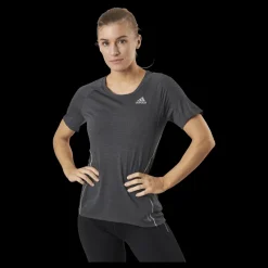 adidas Runner Tee Women Grey Six Svart Sale
