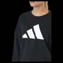 Discount adidas Sportswear Three Bar Sweatshirt Black Svart
