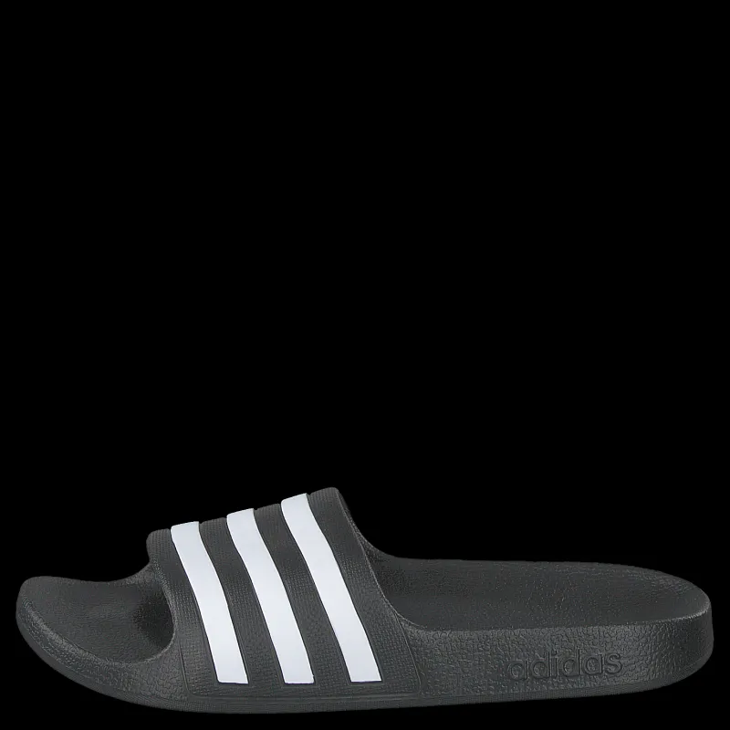 adidas Adilette Aqua Slides Kids Core Black / Cloud White / Core Black Grå Outlet