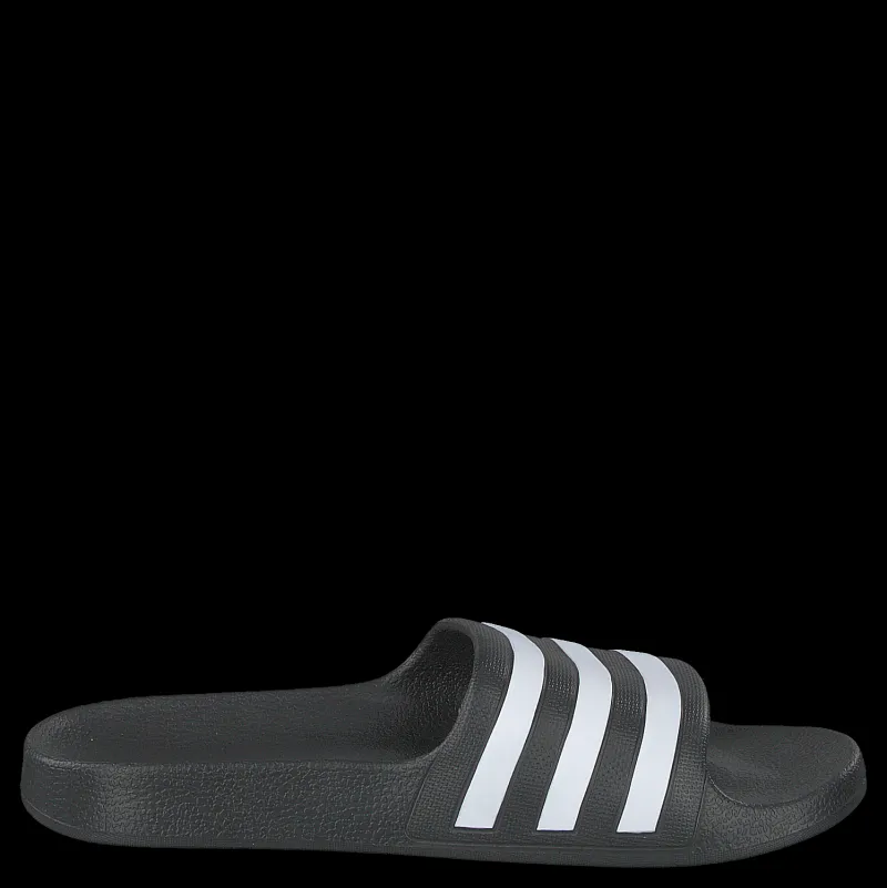 adidas Adilette Aqua Slides Kids Core Black / Cloud White / Core Black Grå Outlet
