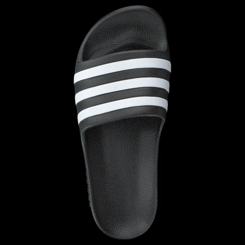 adidas Adilette Aqua Slides Kids Core Black / Cloud White / Core Black Grå Outlet