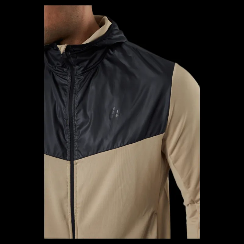 New Craft ADV Charge Jersey Hood Jacket Black/Beige Svart och Beige