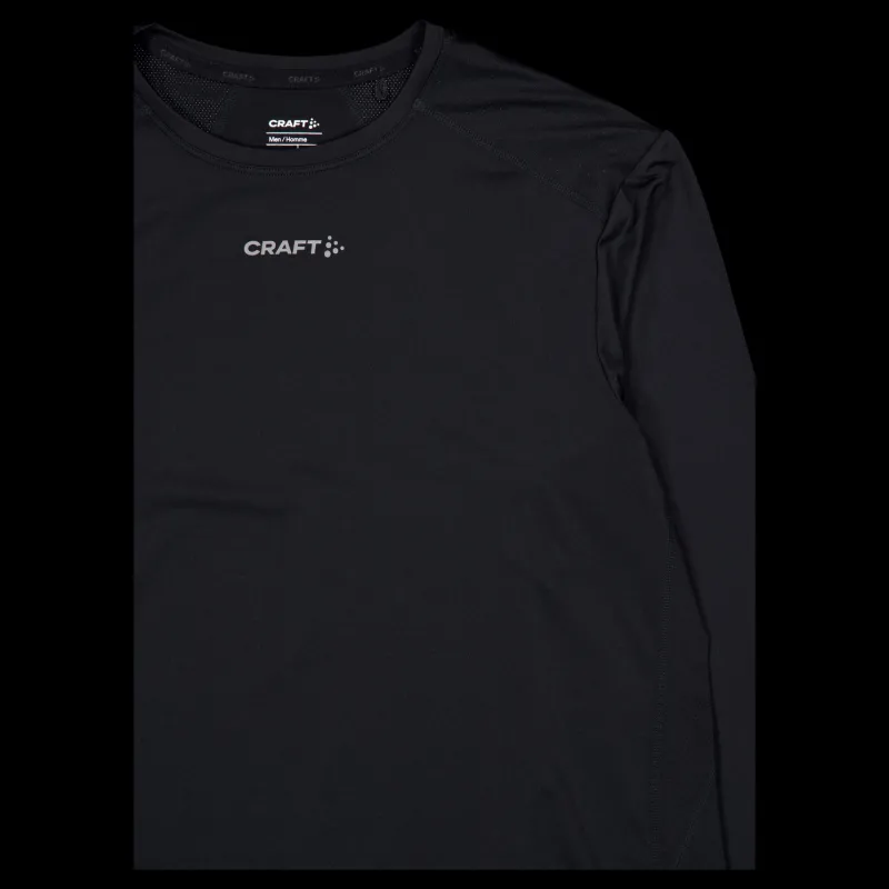 Craft Adv Essence Ls Tee 2 M Black Svart