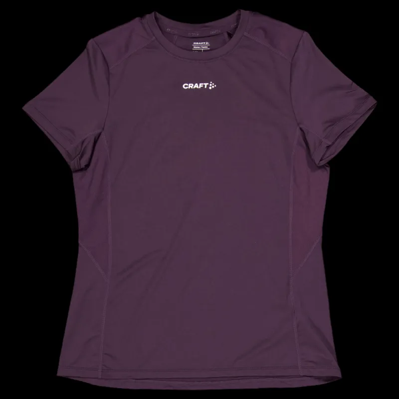 Craft Adv Essence Ss Tee 2 W Dk Plum Lila New