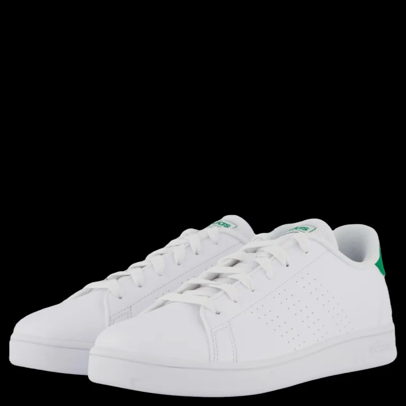 Sale adidas Advantage Lifestyle Court Lace Shoes Cloud White / Green / Core Black Vit