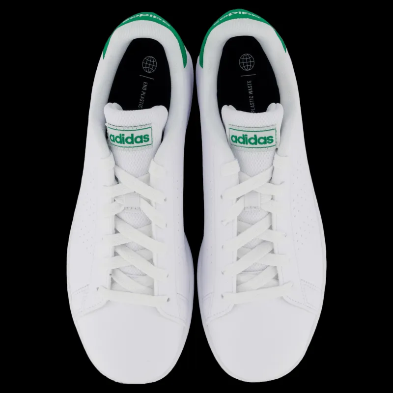 Sale adidas Advantage Lifestyle Court Lace Shoes Cloud White / Green / Core Black Vit