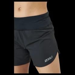 Best 2XU Aero 4 Inch Shorts Black/silver Reflective Svart
