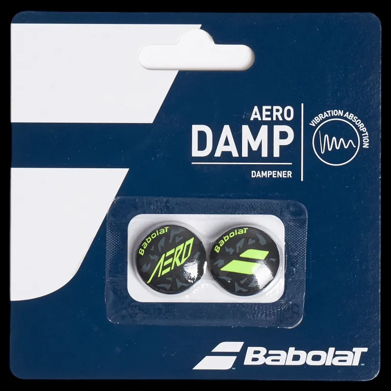 New Babolat Aero Damp X2 Black Yellow Svart