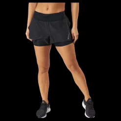 Online 2XU Aero 2-in-1 4 Inch Shorts Black/silver Reflective Svart