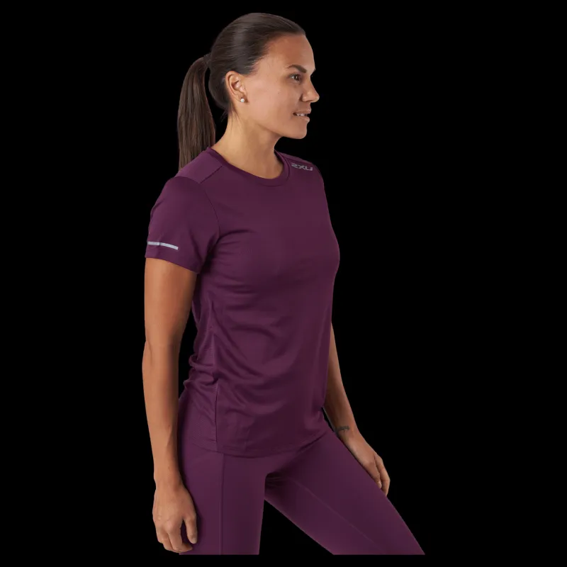 2XU Aero Tee Beet/silver Reflective Lila New