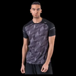 Clearance Mizuno Aero Tee Black/Grey Svart och Grå