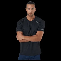 New 2XU Aero Tee Black/silver Reflective Svart