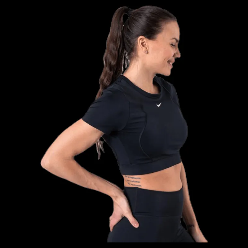 Online Nike Aeroadpt SS Crop Top Black Svart