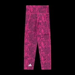 Online adidas AEROREADY Animal-Print Optime 7/8 High-Rise Pocket Leggings Selufu/Carbon/White Vit