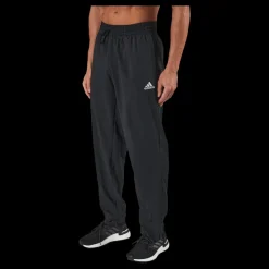 adidas AEROREADY Essentials Stanford Open Hem Embroidered Small Logo Tracksuit Bottoms Black Svart Hot