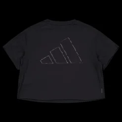 adidas AEROREADY Train Essentials 3 Bar Logo Crop T-Shirt Black Svart