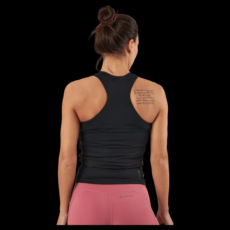 Discount adidas AEROREADY Train Essentials Regular 3-Stripes Tank Top Black / White Svart