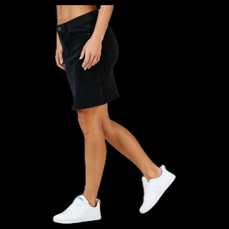Pieces Aia Mw Dnm Skirt Black Svart Sale