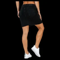 Pieces Aia Mw Dnm Skirt Black Svart Sale