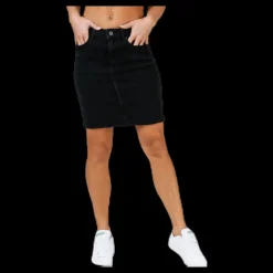 Pieces Aia Mw Dnm Skirt Black Svart Sale